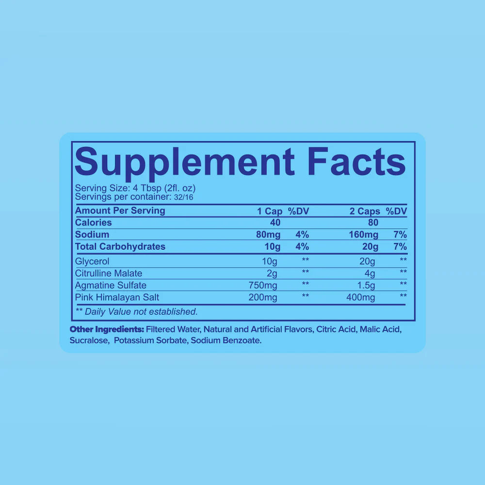 Pump Sauce - Nonstim Pre - 32/16 Servings - Hydration, Energy, Muscle