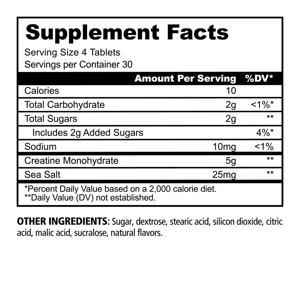 Panda Creatine Chews - 120 Chews - Mass, Power, Strength, Energy, Recovery
