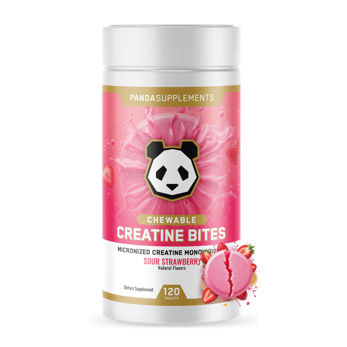 Panda Creatine Chews - 120 Chews - Mass, Power, Strength, Energy, Recovery