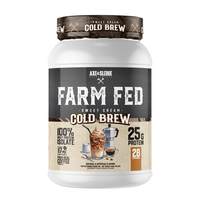 Axe & Sledge Farm Fed Whey Protein Isolate - 28 Serving - Recovery, Muscle, Power, Mass, Strength