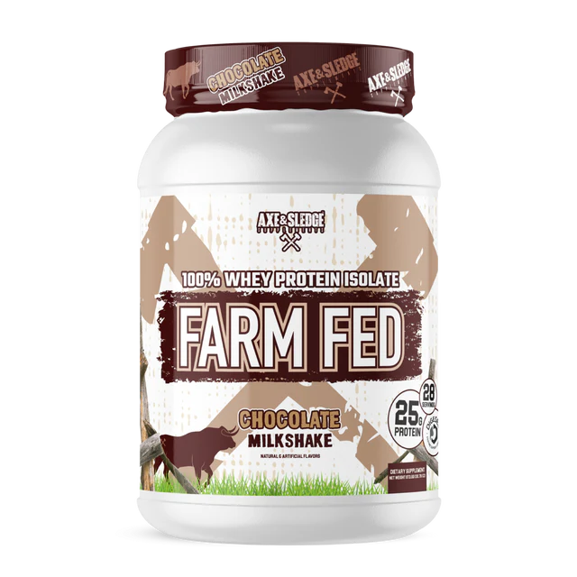 Axe & Sledge Farm Fed Whey Protein Isolate - 28 Serving - Recovery, Muscle, Power, Mass, Strength