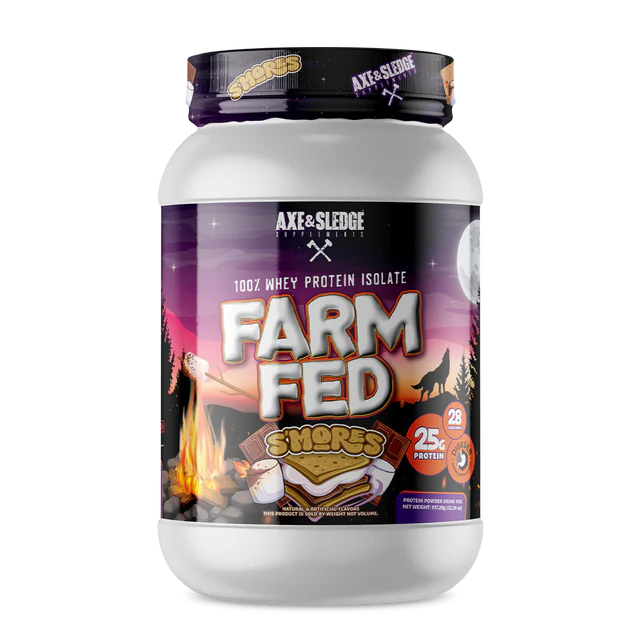 Axe & Sledge Farm Fed Whey Protein Isolate - 28 Serving - Recovery, Muscle, Power, Mass, Strength