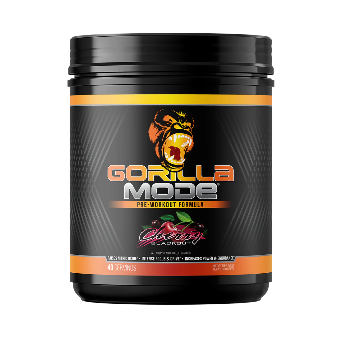 Gorilla Mode 2.0 Red Pre - 40 Servings - Strength, Energy, Muscle Power, Mass