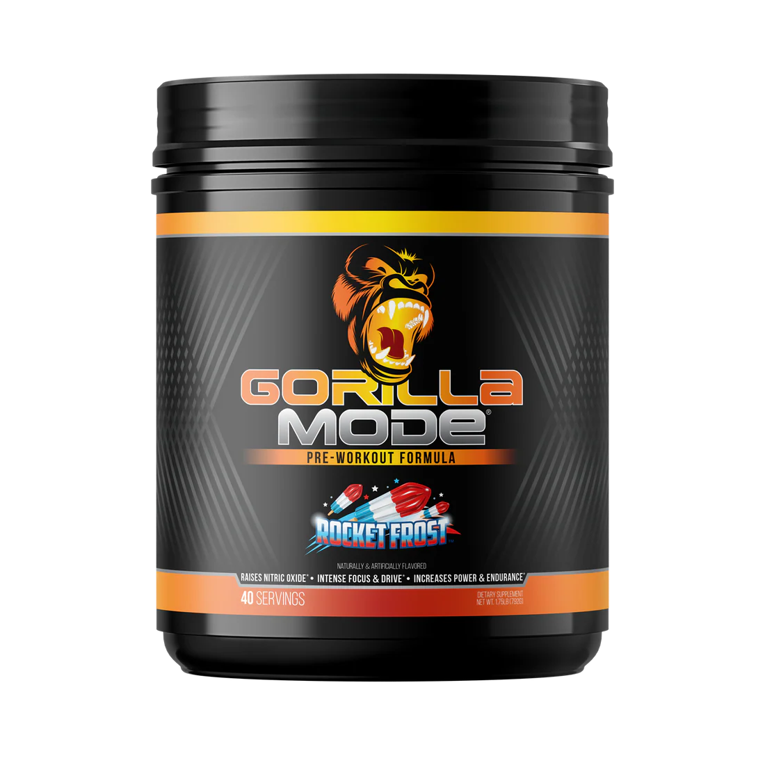 Gorilla Mode 2.0 Red Pre - 40 Servings - Strength, Energy, Muscle Power, Mass
