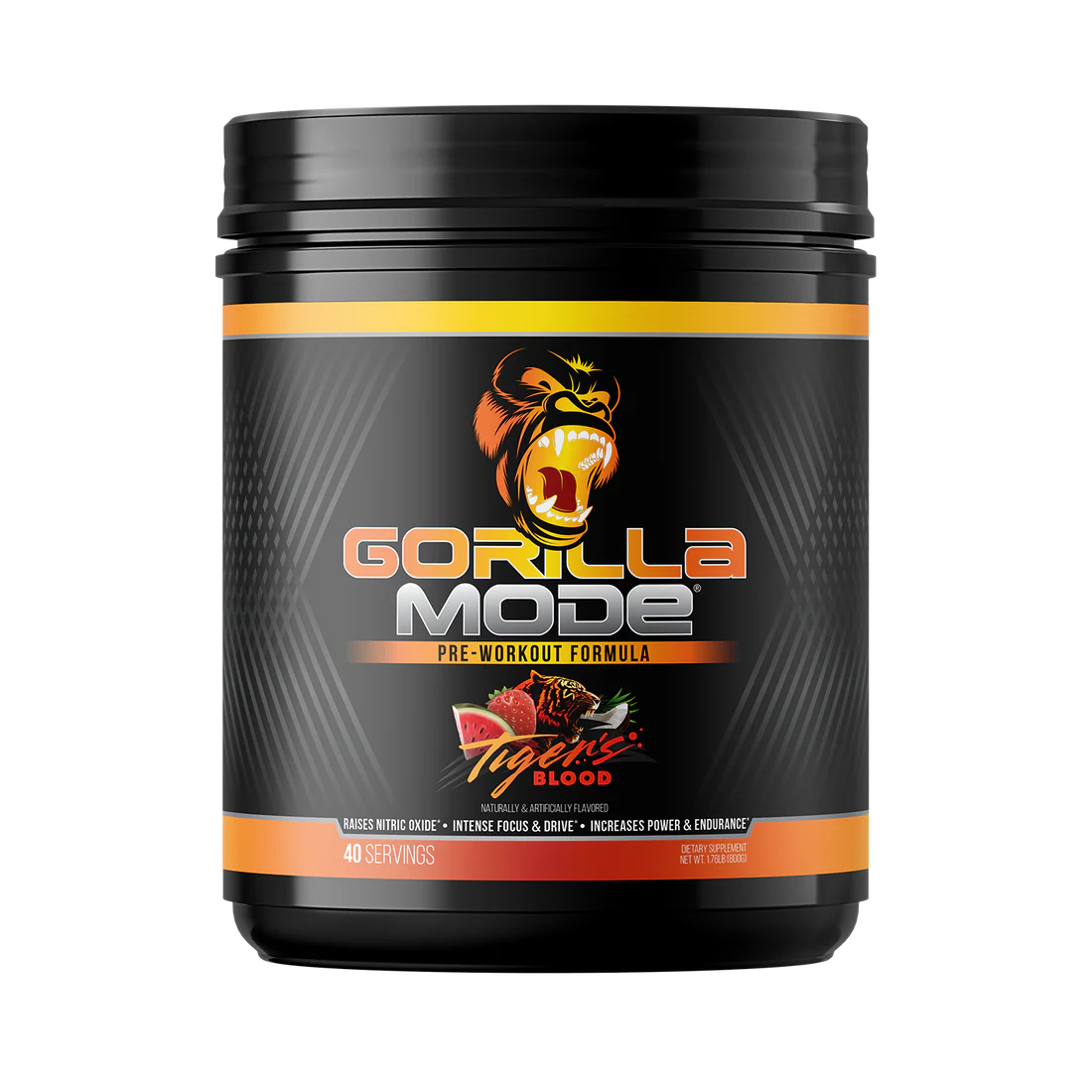 Gorilla Mode 2.0 Red Pre - 40 Servings - Strength, Energy, Muscle Power, Mass