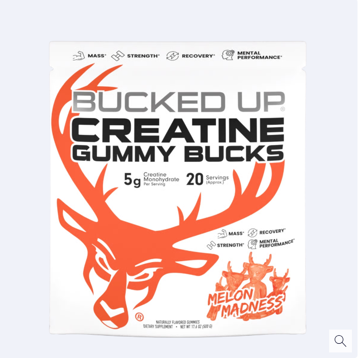 Bucked Up Creatine Gummies -  20 Servings - Muscle, Power, Mass, Energy, Strength