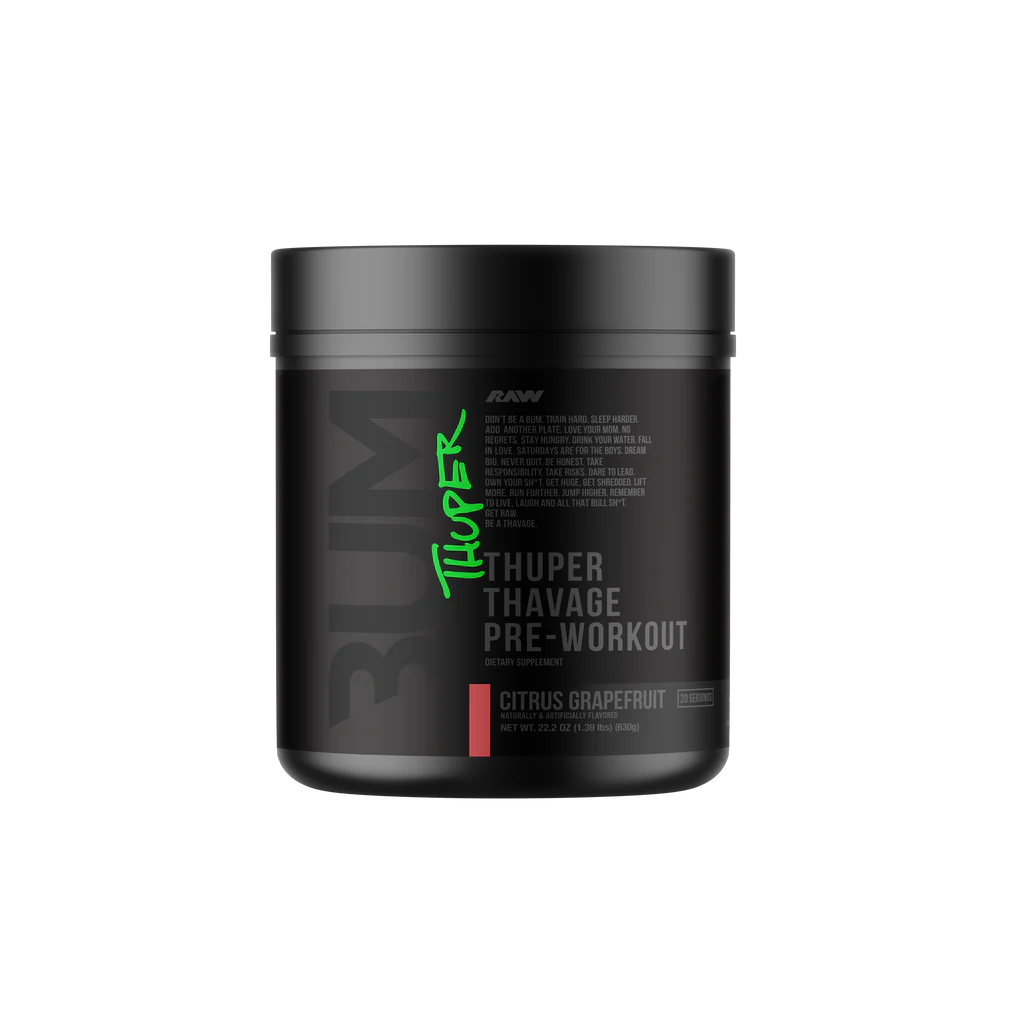 Raw Cbum Thuper Thavage Preworkout - 20/40 servings  - Energy, Power, Mass, Strength, Stamina
