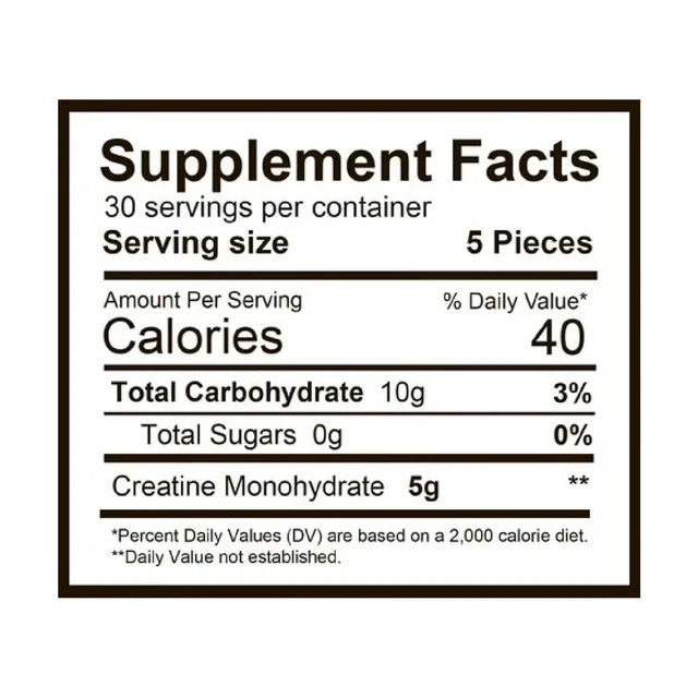 Beast Bites Creatine Gummies - 30 Servings - Muscle, Energy, Power, Mass, Strength