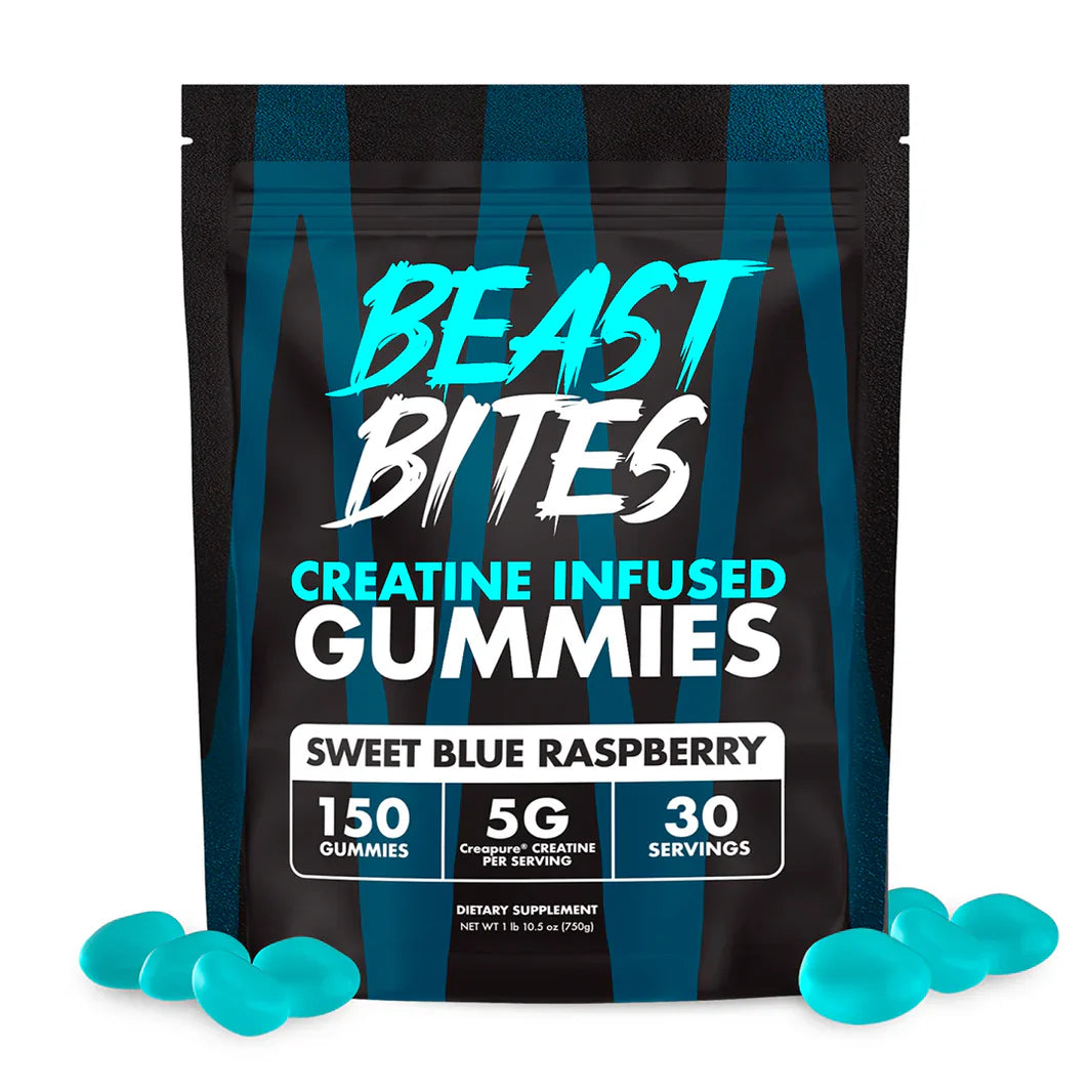 Beast Bites Creatine Gummies - 30 Servings - Muscle, Energy, Power, Mass, Strength