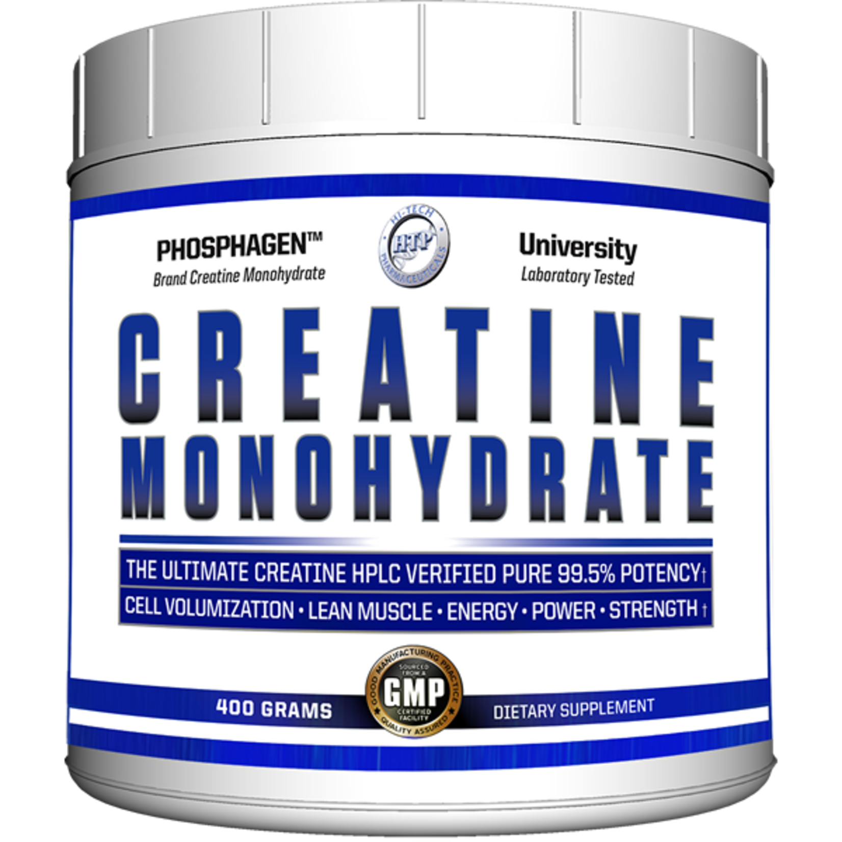 Hi Tech Creatine Monohydrate 400g - 80 Servings - Strength, Mass, Power, Energy, Muscle