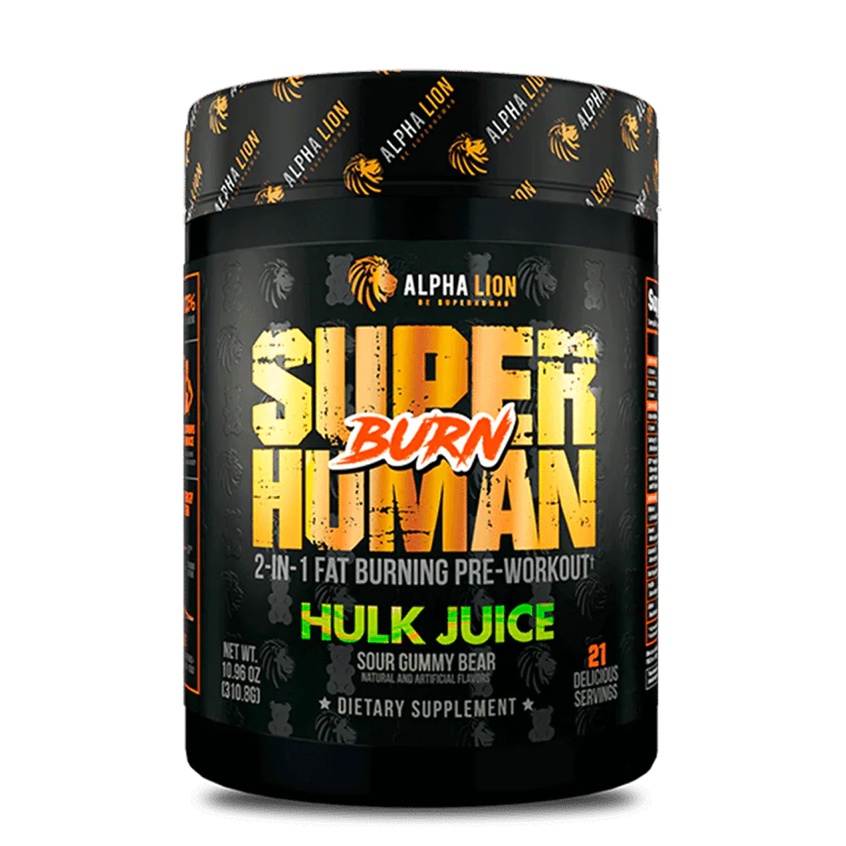 Alpha Lion Burn Thermogenic Pre - 21 Servings - Strength, Power, Energy, Fat Burner, Muscle