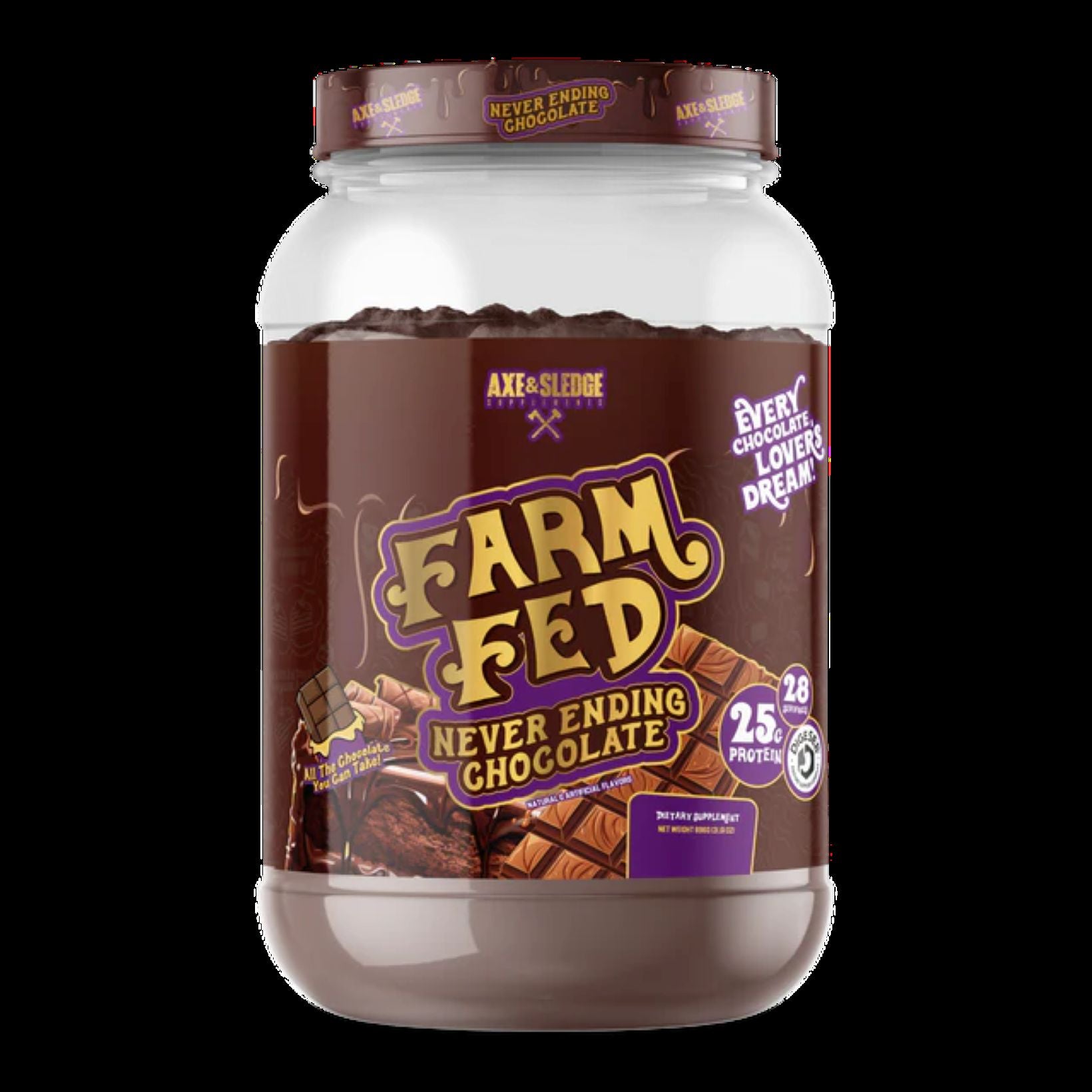 Axe & Sledge Farm Fed Whey Protein Isolate - 28 Serving - Recovery, Muscle, Power, Mass, Strength