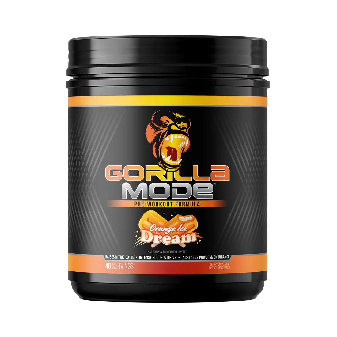 Gorilla Mode 2.0 Red Pre - 40 Servings - Strength, Energy, Muscle Power, Mass