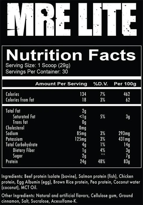 Redcon1 MRE Lite Whey Protein - 30 Servings - Muscle, Strength, Mass, Recovery, Whey Protein