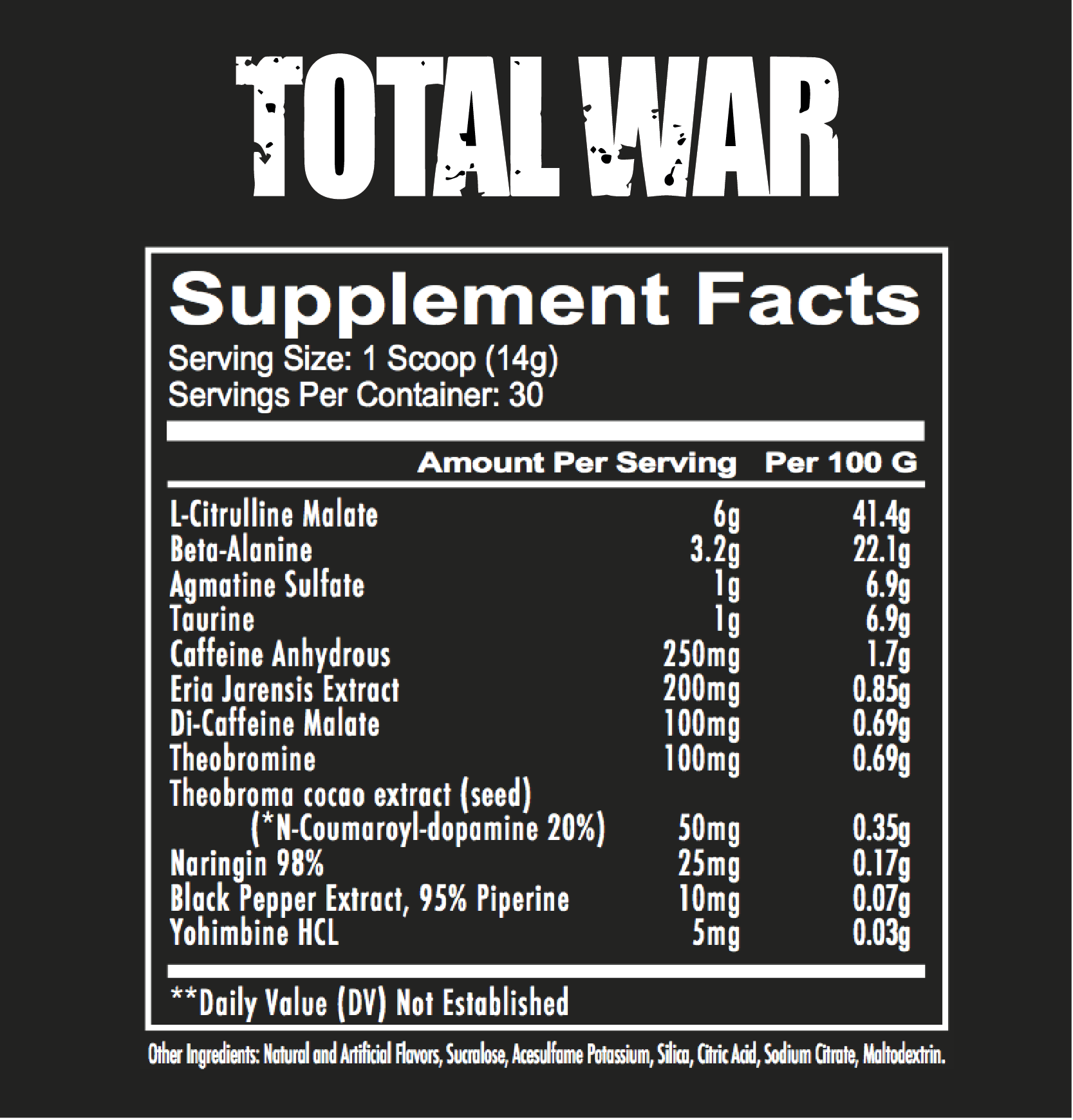 Redcon1 Total War - Preworkout - 30 Servings - Muscle, Energy, Strength, Power, Mass
