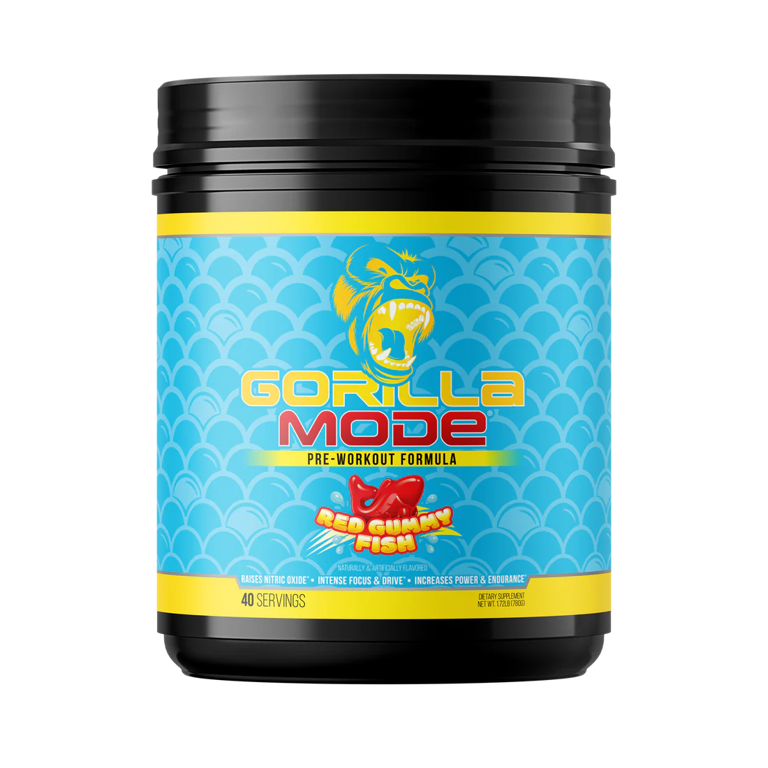 Gorilla Mode 2.0 Red Pre - 40 Servings - Strength, Energy, Muscle Power, Mass