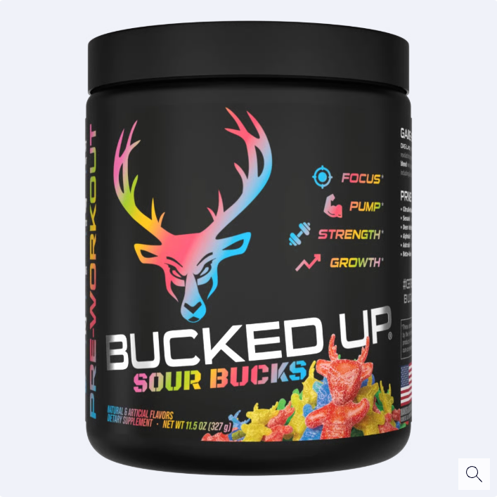 Bucked Up Sour Bucks Pre - 30 Servings - Strength, Mass, Power, Energy, Muscle
