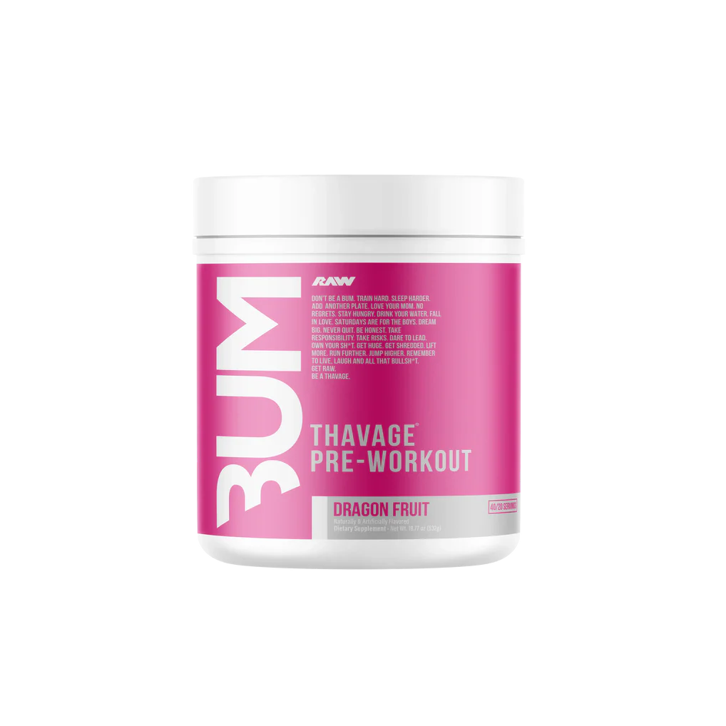 Raw CBum Thavage Preworkout - 40/20 Servings - Strength, Energy, Mass, Power, Muscle
