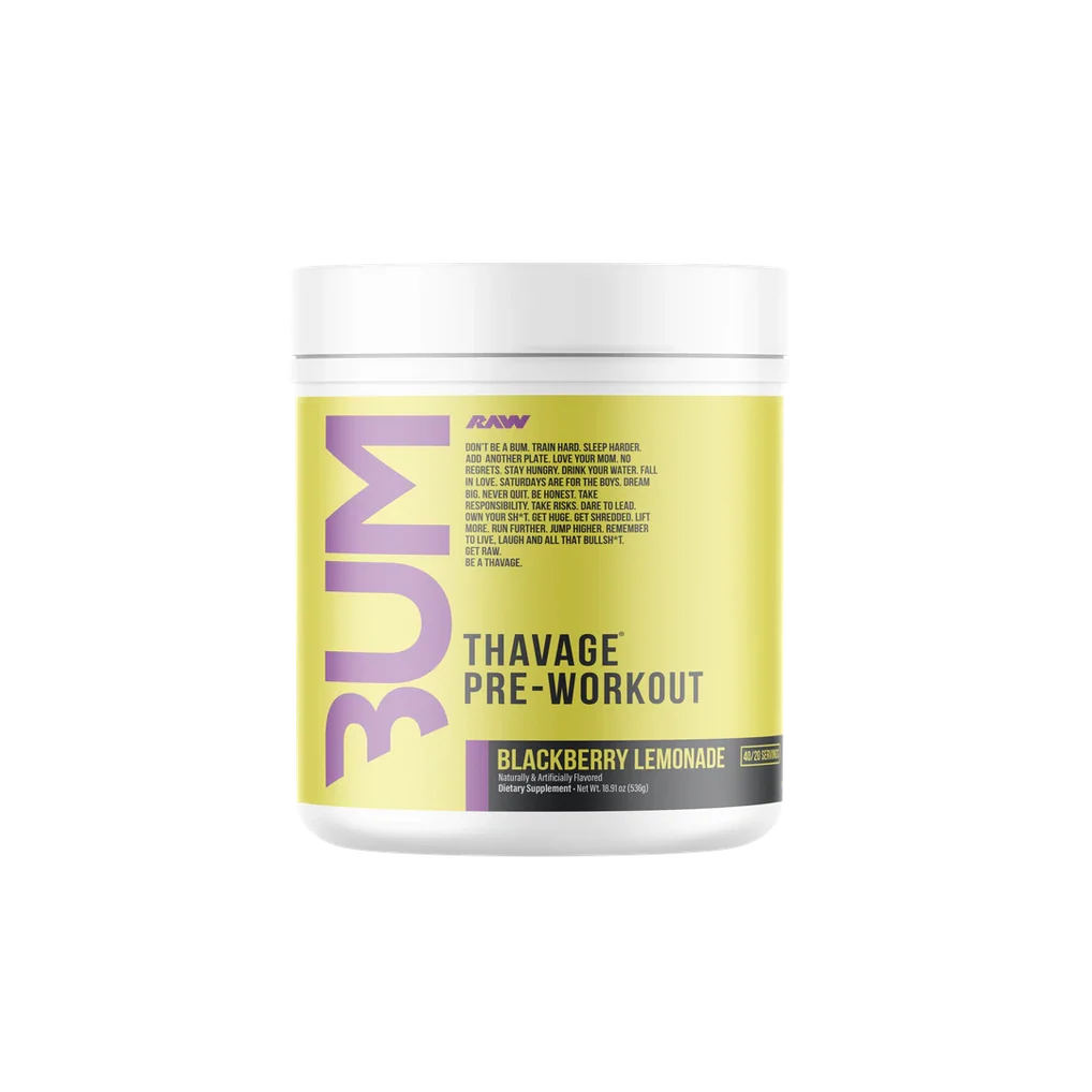 Raw CBum Thavage Preworkout - 40/20 Servings - Strength, Energy, Mass, Power, Muscle