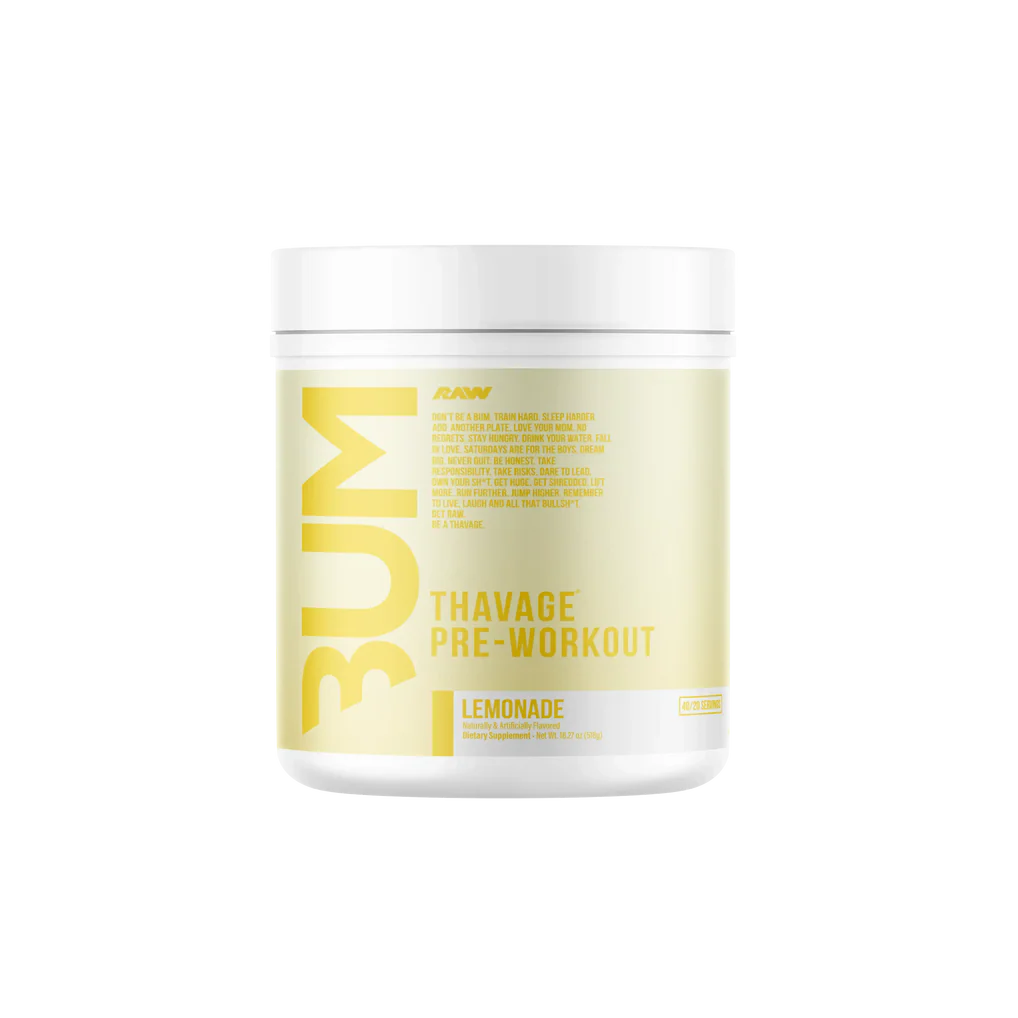 Raw CBum Thavage Preworkout - 40/20 Servings - Strength, Energy, Mass, Power, Muscle