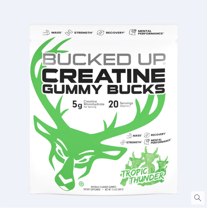 Bucked Up Creatine Gummies -  20 Servings - Muscle, Power, Mass, Energy, Strength